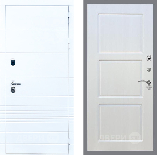 Входная металлическая Дверь Стоп ТРЕНДО ФЛ-3 Лиственница беж в Электроуглях