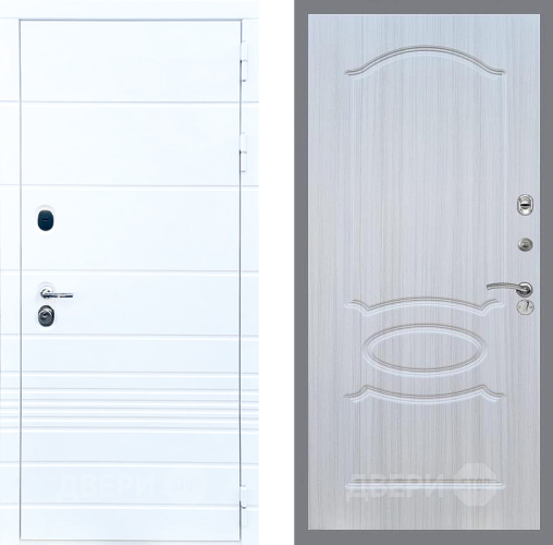 Входная металлическая Дверь Стоп ТРЕНДО ФЛ-128 Сандал белый в Электроуглях