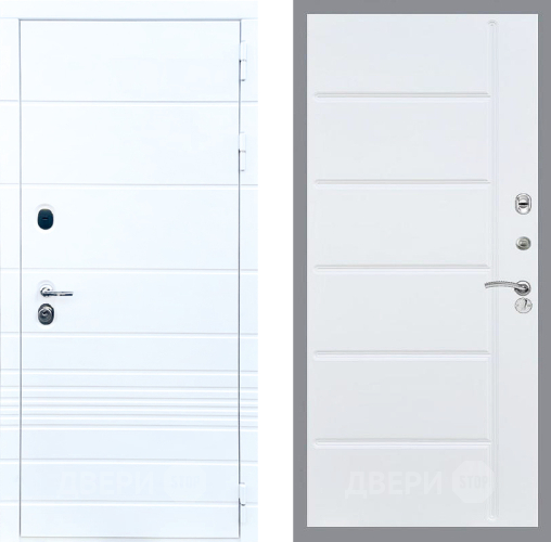 Входная металлическая Дверь Стоп ТРЕНДО ФЛ-102 Белый ясень в Электроуглях