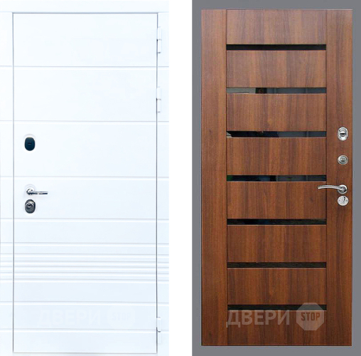 Входная металлическая Дверь Стоп ТРЕНДО СБ-14 Орех бренди в Электроуглях