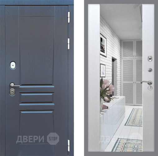 Входная металлическая Дверь Стоп ПЛАТИНУМ Зеркало СБ-16 Лиственница беж в Электроуглях