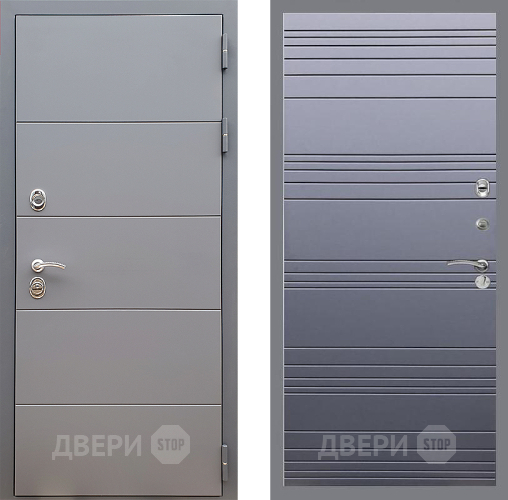 Входная металлическая Дверь Стоп АРТ ГРАФИТ Лайн Силк титан в Электроуглях