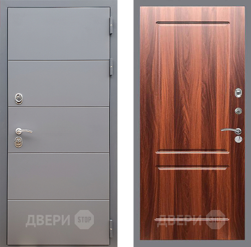 Входная металлическая Дверь Стоп АРТ ГРАФИТ ФЛ-117 Итальянский орех в Электроуглях