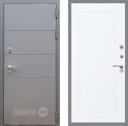 Входная металлическая Дверь Стоп АРТ ГРАФИТ ФЛ-119 Силк Сноу в Электроуглях