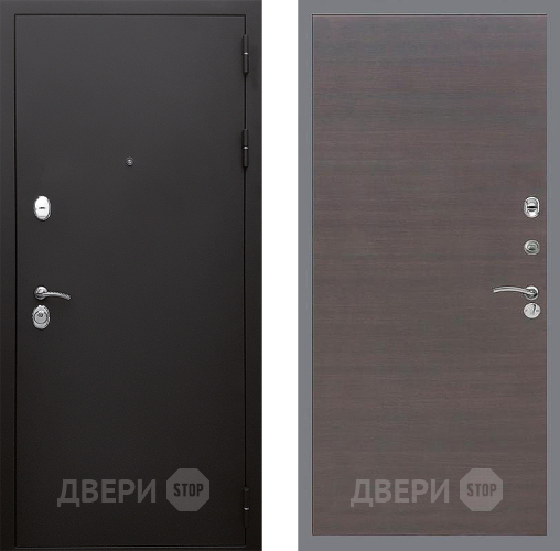 Входная металлическая Дверь Стоп КЛАССИК Шагрень Гладкая венге поперечный в Электроуглях