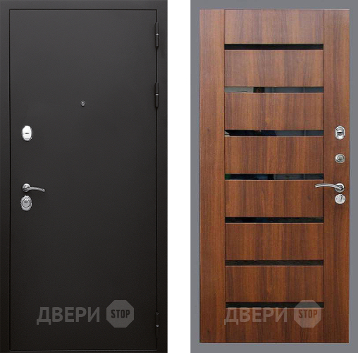 Входная металлическая Дверь Стоп КЛАССИК Шагрень СБ-14 Орех бренди в Электроуглях