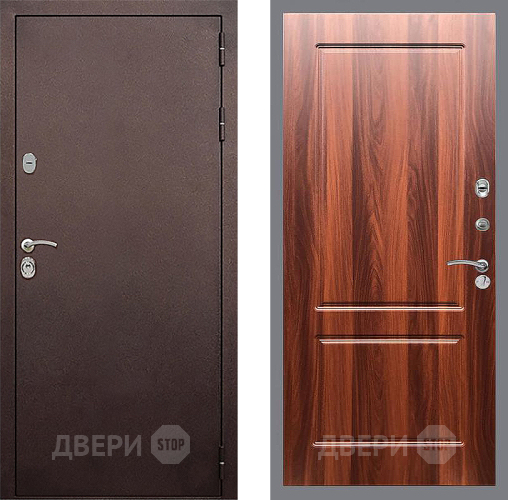 Входная металлическая Дверь Стоп КЛАССИК Медь ФЛ-117 Итальянский орех в Электроуглях