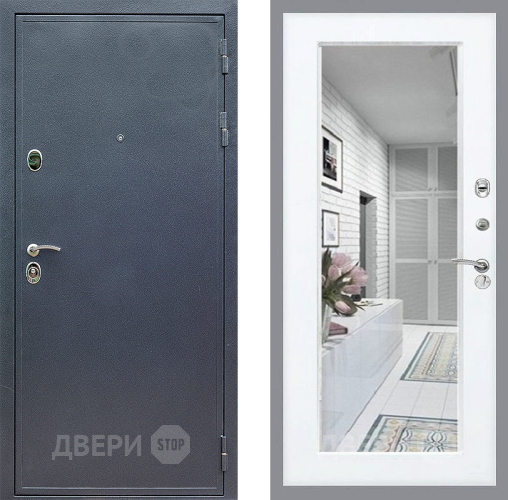 Входная металлическая Дверь Стоп СИЛЬВЕР Зеркало Силк Сноу в Электроуглях