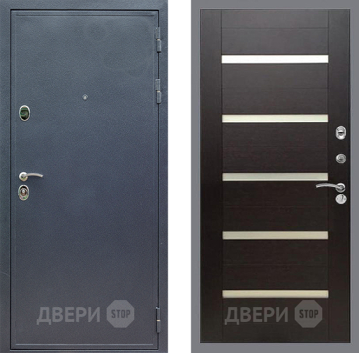 Входная металлическая Дверь Стоп СИЛЬВЕР СБ-14 венге поперечный в Электроуглях