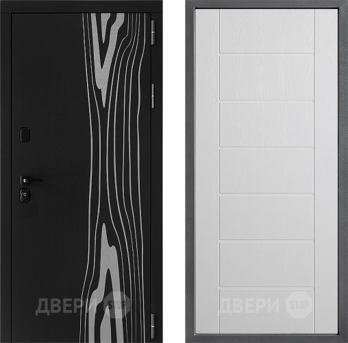 Входная металлическая Дверь Дверной континент ДК-12 ФЛ-Лайн Белое дерево в Электроуглях