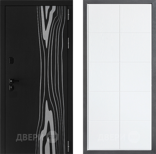 Входная металлическая Дверь Дверной континент ДК-12 ФЛ-Кватро Белое дерево в Электроуглях