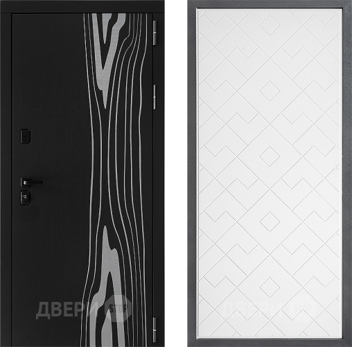 Входная металлическая Дверь Дверной континент ДК-12 ФЛ-Тиффани Белый софт в Электроуглях