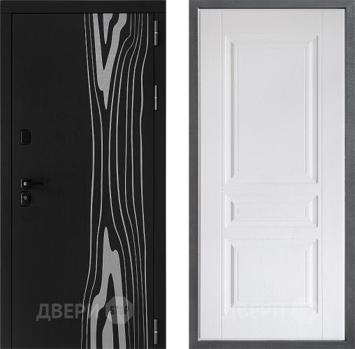 Входная металлическая Дверь Дверной континент ДК-12 ФЛ-243 Альберо Браш серебро в Электроуглях