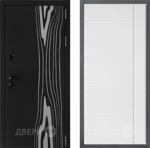 Входная металлическая Дверь Дверной континент ДК-12 ФЛ-757 Белое Стекло Софт милк в Электроуглях