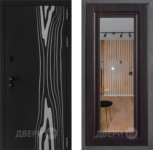 Входная металлическая Дверь Дверной континент ДК-12 ФЛЗ Зеркало Венге в Электроуглях