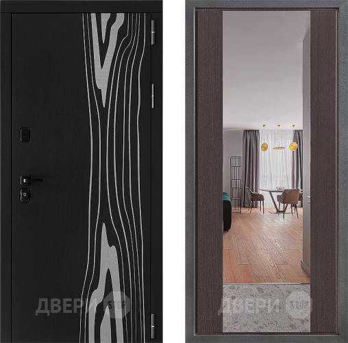 Входная металлическая Дверь Дверной континент ДК-12 ФЛЗ-1 Зеркало Венге в Электроуглях