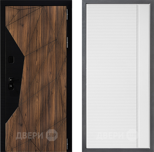 Входная металлическая Дверь Дверной континент ДК-11 ФЛ-757 Белое Стекло Софт милк в Электроуглях