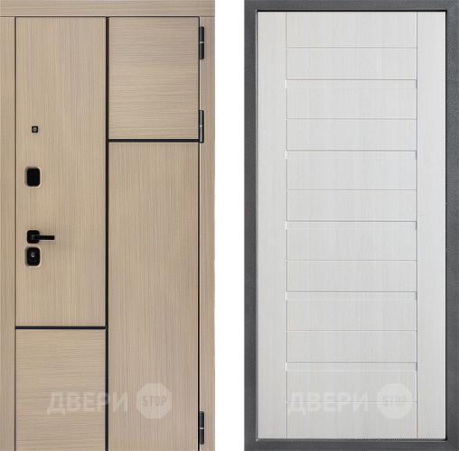Входная металлическая Дверь Дверной континент ДК-14 ФЛ-70 Лиственница белая в Электроуглях