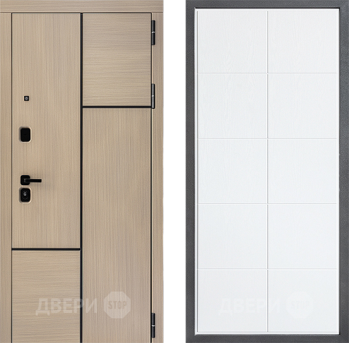 Входная металлическая Дверь Дверной континент ДК-14 ФЛ-Кватро Белое дерево в Электроуглях