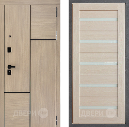 Входная металлическая Дверь Дверной континент ДК-14 ФЛ-47 Лиственница белая в Электроуглях