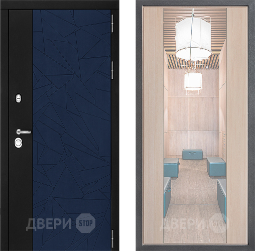 Входная металлическая Дверь Дверной континент ДК-9 ФЛЗ-1 Зеркало Капучино в Электроуглях