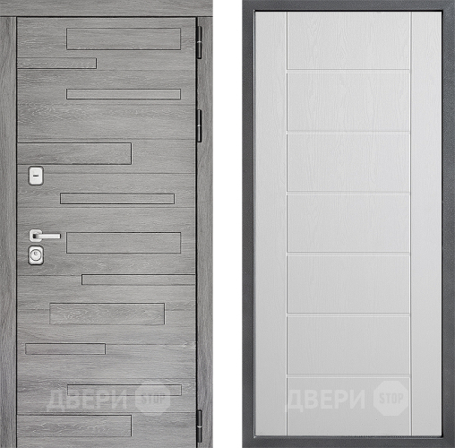 Входная металлическая Дверь Дверной континент ДК-10 ФЛ-Лайн Белое дерево в Электроуглях