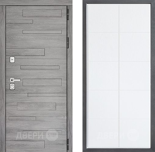 Входная металлическая Дверь Дверной континент ДК-10 ФЛ-Кватро Белое дерево в Электроуглях