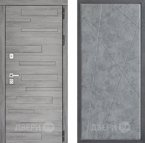 Входная металлическая Дверь Дверной континент ДК-10 ФЛ-655 Бетон серый в Электроуглях