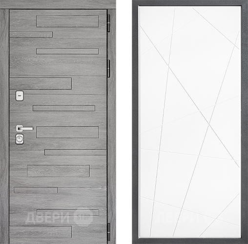 Входная металлическая Дверь Дверной континент ДК-10 ФЛ-655 Белый софт в Электроуглях