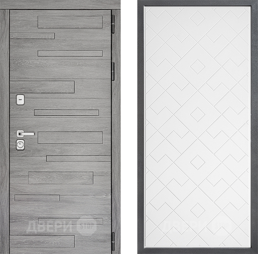 Входная металлическая Дверь Дверной континент ДК-10 ФЛ-Тиффани Белый софт в Электроуглях