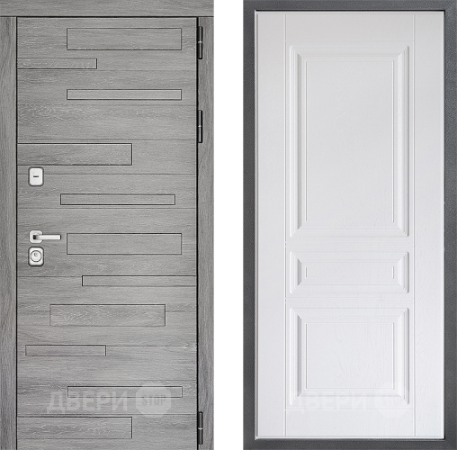 Входная металлическая Дверь Дверной континент ДК-10 ФЛ-243 Альберо Браш серебро в Электроуглях