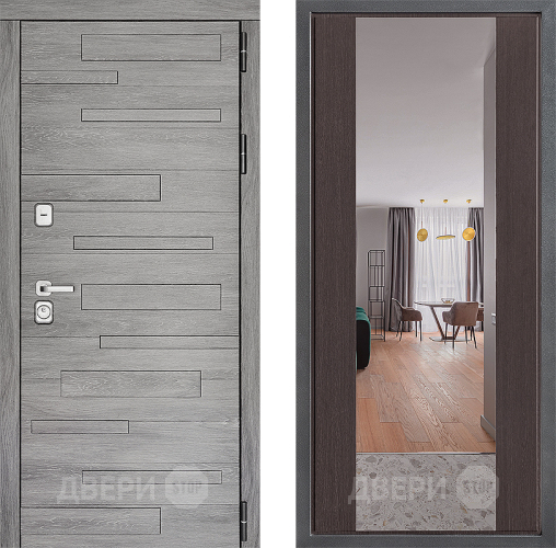 Входная металлическая Дверь Дверной континент ДК-10 ФЛЗ-1 Зеркало Венге в Электроуглях