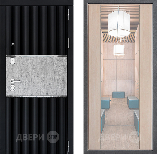 Входная металлическая Дверь Дверной континент ДК-13 ФЛЗ-1 Зеркало Капучино в Электроуглях