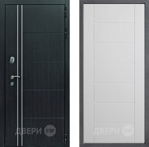 Входная металлическая Дверь Дверной континент Теплолюкс Дизайн ФЛ-Лайн Белое дерево в Электроуглях