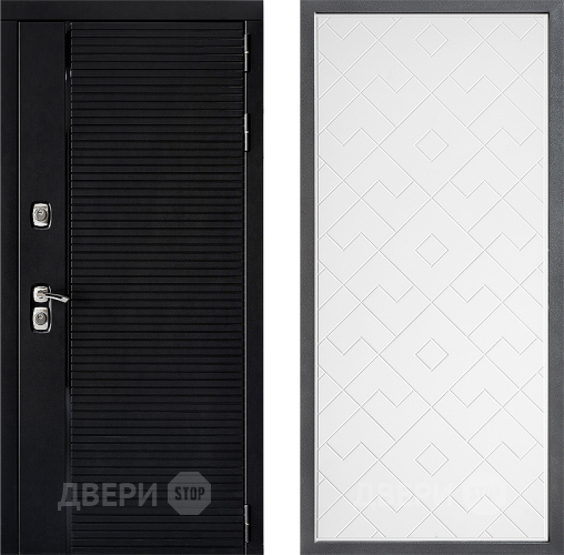 Входная металлическая Дверь Дверной континент ДК-1 ФЛ-Тиффани Белый софт в Электроуглях