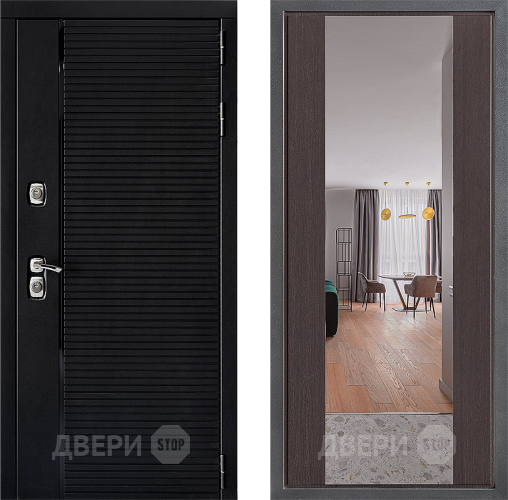 Входная металлическая Дверь Дверной континент ДК-1 ФЛЗ-1 Зеркало Венге в Электроуглях