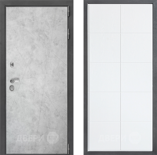 Входная металлическая Дверь Дверной континент ДК-3/743 ФЛ-Кватро Белое дерево в Электроуглях