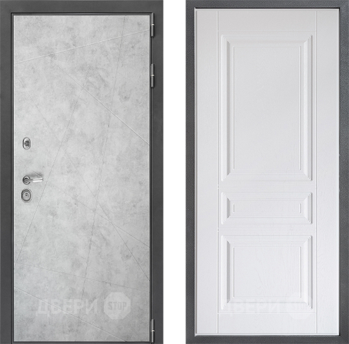 Входная металлическая Дверь Дверной континент ДК-3/743 ФЛ-243 Альберо Браш серебро в Электроуглях