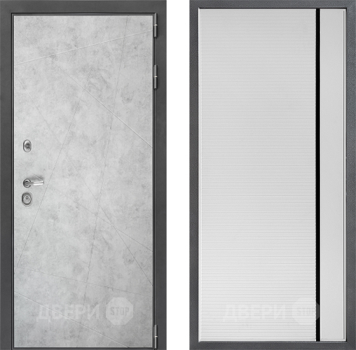 Входная металлическая Дверь Дверной континент ДК-3/743 ФЛ-757 Черное Стекло Софт милк в Электроуглях