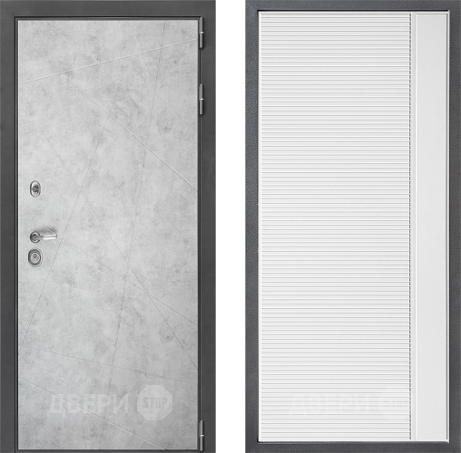 Входная металлическая Дверь Дверной континент ДК-3/743 ФЛ-757 Белое Стекло Софт милк в Электроуглях