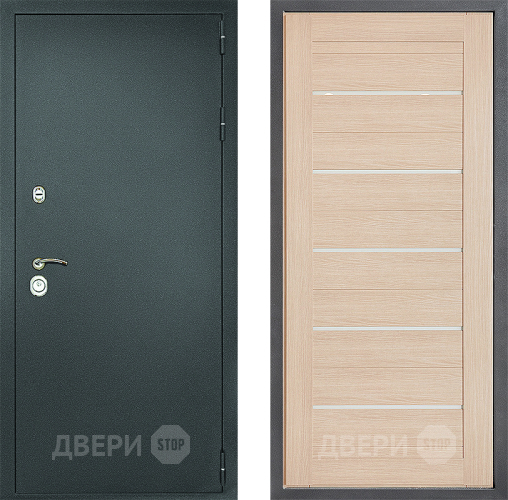 Входная металлическая Дверь Дверной континент Рубикон Серебро Дизайн ФЛ-46 Капучино в Электроуглях