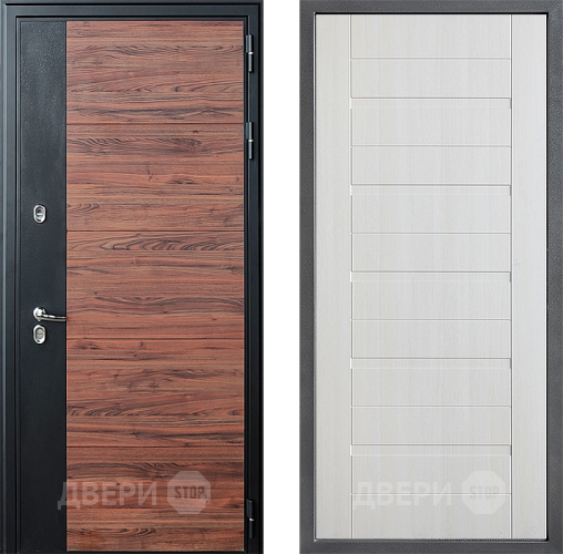 Входная металлическая Дверь Дверной континент ДК-15 Красное Дерево ТЕРМО ФЛ-70 Лиственница белая в Электроуглях