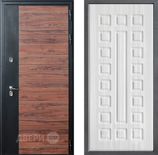 Входная металлическая Дверь Дверной континент ДК-15 Красное Дерево ТЕРМО ФЛ-183 Сандал белый в Электроуглях