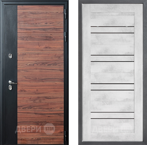 Входная металлическая Дверь Дверной континент ДК-15 Красное Дерево ТЕРМО ФЛ-49 Бетон снежный в Электроуглях