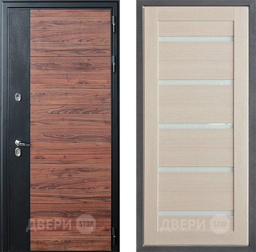 Входная металлическая Дверь Дверной континент ДК-15 Красное Дерево ТЕРМО ФЛ-47 Капучино в Электроуглях