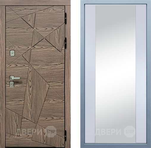 Входная металлическая Дверь Дива МД-97/2 Д-15 Зеркало Белый в Электроуглях