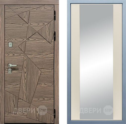Входная металлическая Дверь Дива МД-97/2 Д-15 Зеркало Шампань в Электроуглях