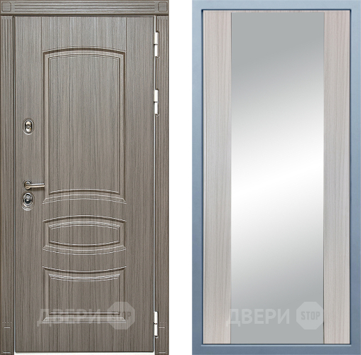 Входная металлическая Дверь Дива МД-42 Д-15 Зеркало Сандал белый в Электроуглях