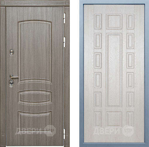 Входная металлическая Дверь Дива МД-42 М-2 Дуб филадельфия крем в Электроуглях