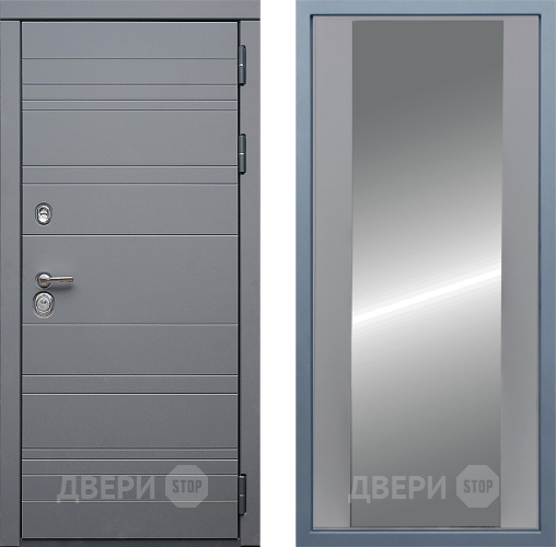 Входная металлическая Дверь Дива МД-39 Д-15 Зеркало Силк Маус в Электроуглях